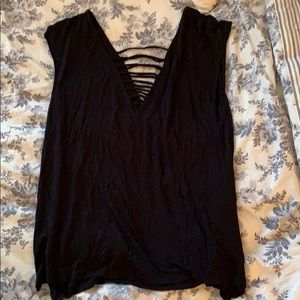 Black soft & sexy strappy top